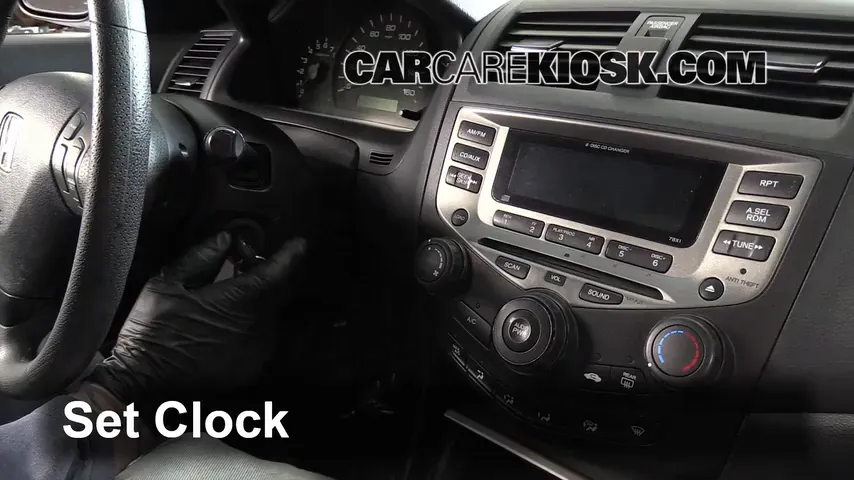 How to Set the Clock / Change Time on a 2006 Honda Accord EX 2.4L 4 Cyl